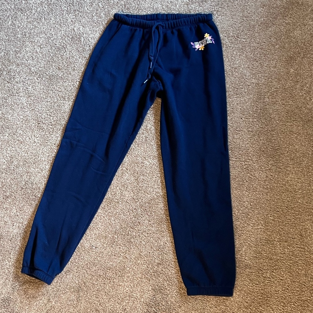 PINK Victoria's Secret Blue Jogger Track Pants